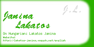 janina lakatos business card